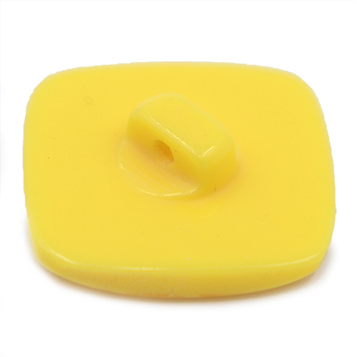 14362 Sullivans 15mm Rounded Edge Square Plastic Shank Button- Marble Effect - Yellow - 17 In A Tube