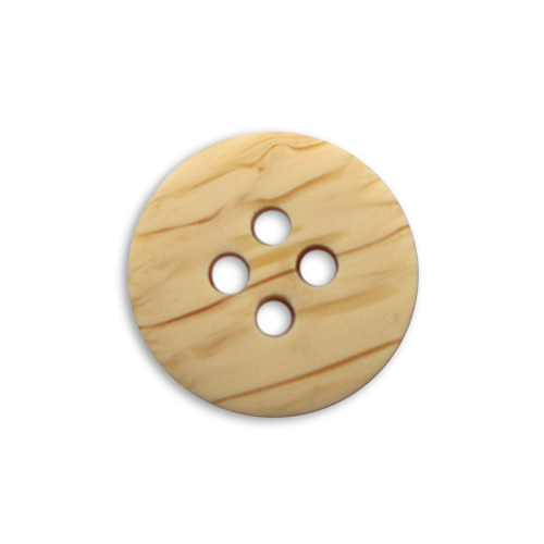 14451 Sullivans 13mm Round Plastic Button 4 Hole - Wood Effect - Cream - 64 In A Tube