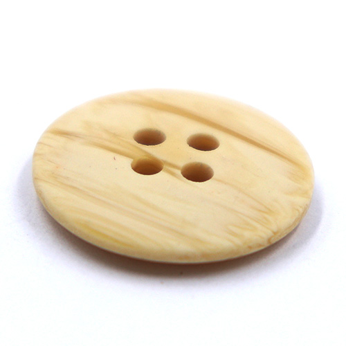 14453 Sullivans 18mm Round Plastic Button 4 Hole - Wood Effect - Cream - 40 In A Tube