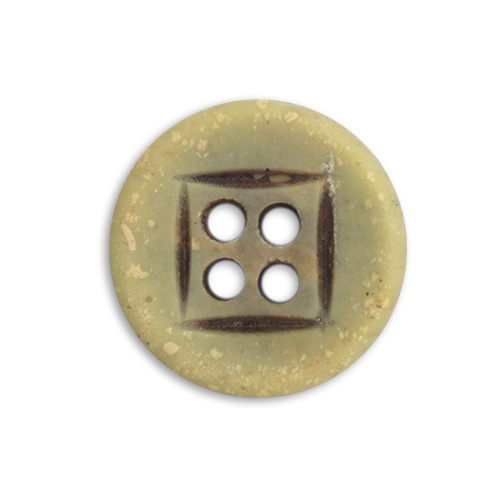 14455 Sullivans 15mm Two Tone Round Plastic Button - Cream/brown - 31 In A Tube