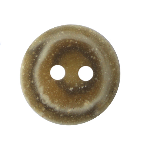 14533 Sullivans 12mm Three Tone Round Plastic Button 2 Hole - Beige/brown - 64 In A Tube