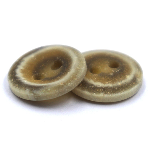 14533 Sullivans 12mm Three Tone Round Plastic Button 2 Hole - Beige/brown - 64 In A Tube