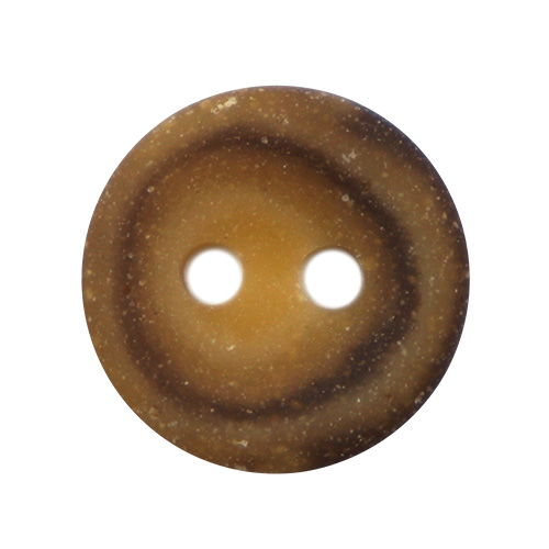 14534 Sullivans 12mm Three Tone Round Plastic Button 2 Hole - Caramel/brown - 64 In A Tube