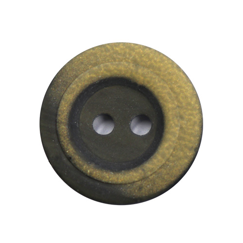 14544 Sullivans 15mm Two Tone Round Plastic Button 2 Hole - Caramel/khaki Wood Effect- 30 In A Tube