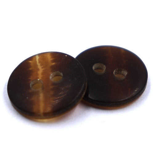 14552 Sullivans 12mm Two Tone Round Plastic Button 2 Hole - Brown/tan Wood Effect- 47 In A Tube