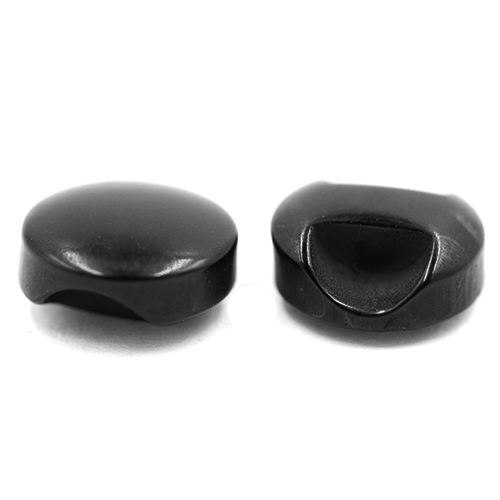 14643 Sullivans 8mm Round Plastic Button With Shank - Black - 73 In A Tube