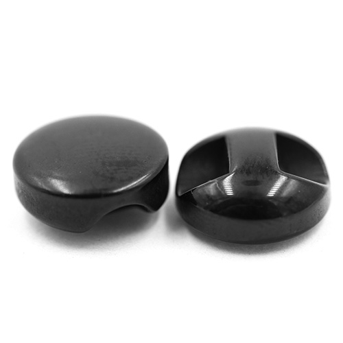 14654 Sullivans 10mm Round Plastic Button With Shank - Black - 65 In A Tube
