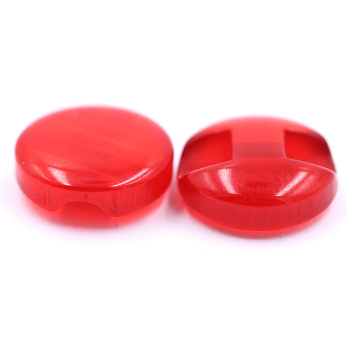 14657 Sullivans 12mm Round Plastic Button With Shank - Red - 60 In A Tube
