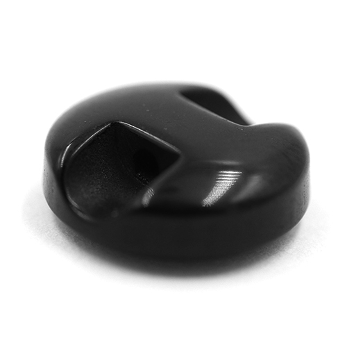 14665 Sullivans 12mm Round Plastic Button With Shank - Black - 60 In A Tube
