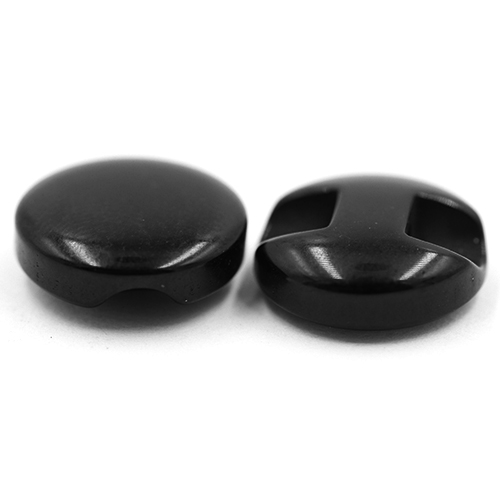14665 Sullivans 12mm Round Plastic Button With Shank - Black - 60 In A Tube