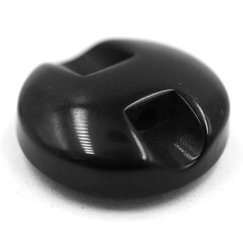 14676 Sullivans 14mm Round Plastic Button With Shank - Black - 55 In A Tube