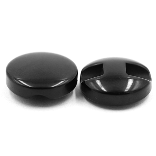 14676 Sullivans 14mm Round Plastic Button With Shank - Black - 55 In A Tube