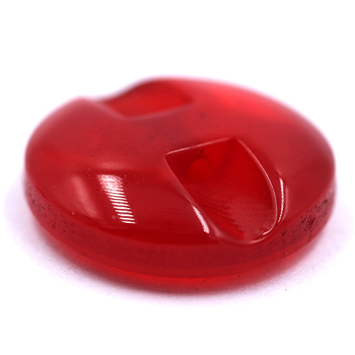 14679 Sullivans 18mm Round Plastic Button With Shank - Red - 37 In A Tube