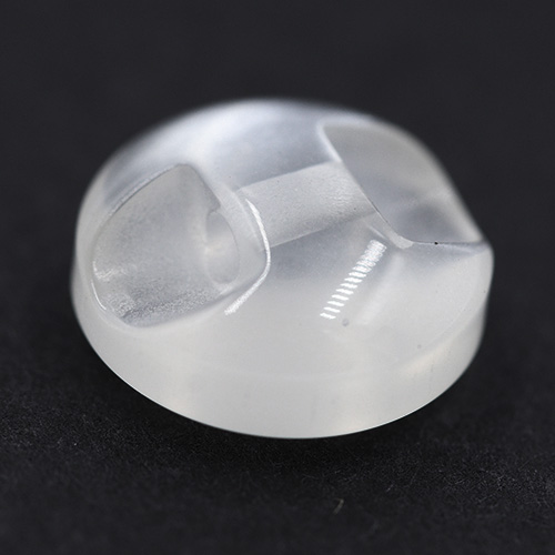 14689 Sullivans 8mm Round Plastic Button With Shank - White - Bag Of 100