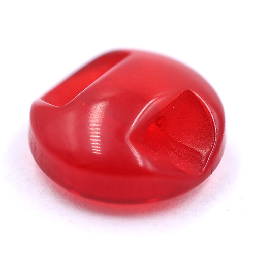 14690 Sullivans 8mm Round Plastic Button With Shank - Red - Bag Of 100