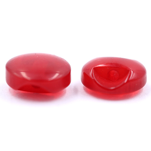 14690 Sullivans 8mm Round Plastic Button With Shank - Red - Bag Of 100