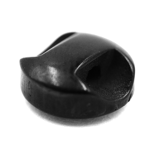 14698 Sullivans 8mm Round Plastic Button With Shank - Black - Bag Of 100