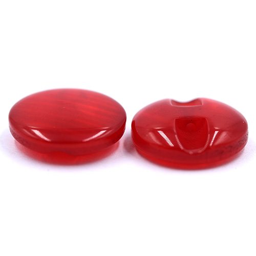 14734 Sullivans 18mm Round Plastic Button With Shank - Red - Bag Of 100