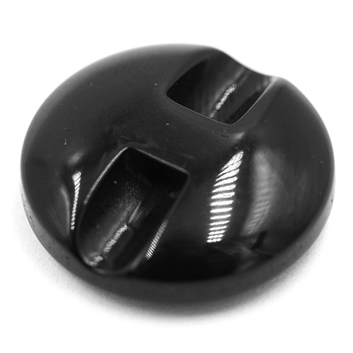 14742 Sullivans 18mm Round Plastic Button With Shank - Black - Bag Of 100