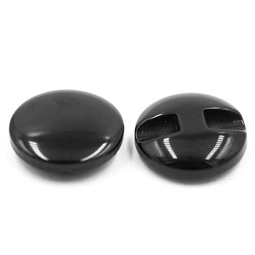 14742 Sullivans 18mm Round Plastic Button With Shank - Black - Bag Of 100