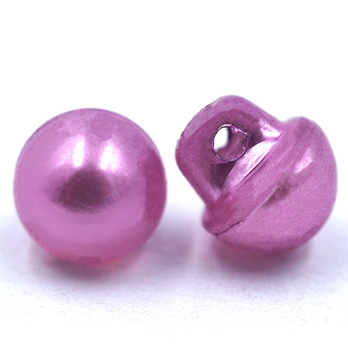 14755 Sullivans 8mm Pearl Plastic Button With Shank - Lilac - 52 In A Tube