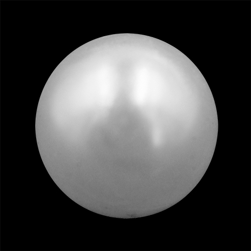 14756 Sullivans 8mm Pearl Plastic Button With Shank - White - Bag Of 100