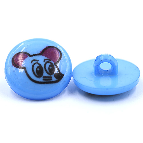 14762 Sullivans 18mm Kids Plastic Shank Button - Miki Blue - 35 In A Tube