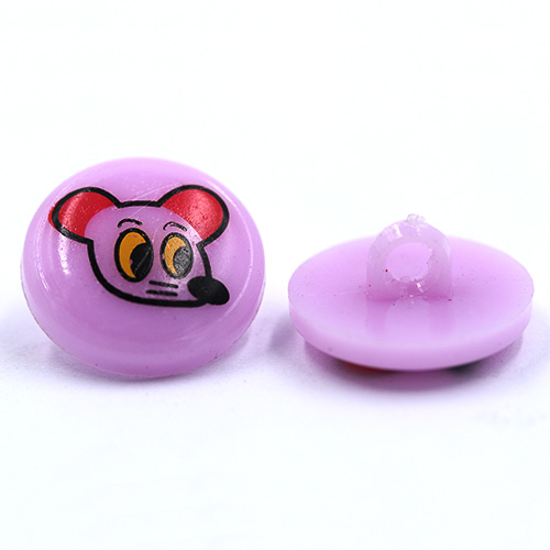 14764 Sullivans 18mm Kids Plastic Shank Button - Miki Lilac - 35 In A Tube