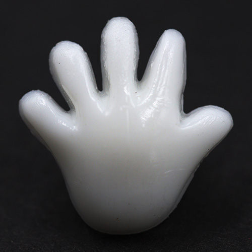 14785 Sullivans 15mm Kids Plastic Button With Shank - White Hand - 35 In A Tube