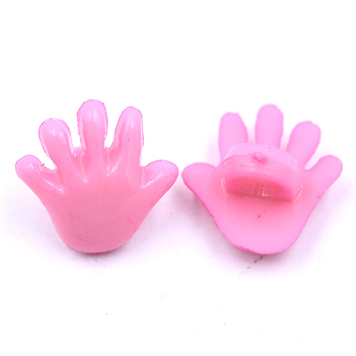 14786 Sullivans 15mm Kids Plastic Button With Shank - Pink Hand - 35 In A Tube