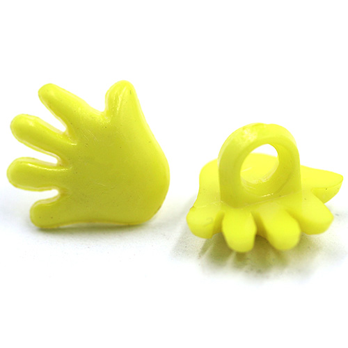 14787 Sullivans 15mm Kids Plastic Button With Shank - Lemon Hand - 35 In A Tube