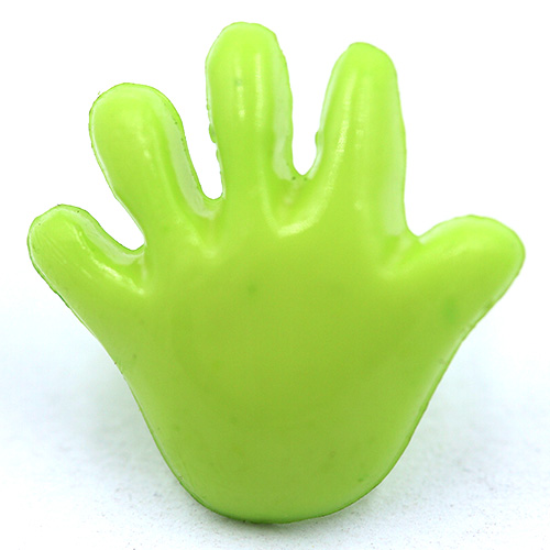 14788 Sullivans 15mm Kids Plastic Button With Shank - Lime Hand - 35 In A Tube