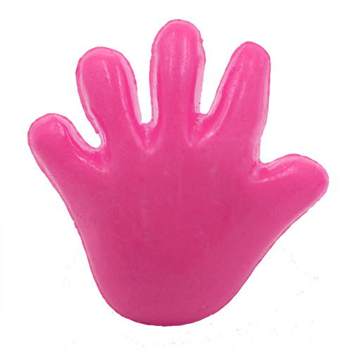 14789 Sullivans 15mm Kids Plastic Button With Shank - Hot Pink Hand - 35 In A Tube
