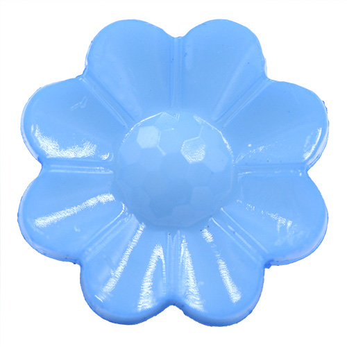 14799 Sullivans 16mm Kids Plastic Button With Shank - Blue Flower - 35 In A Tube