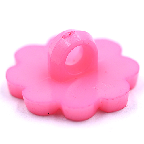 14801 Sullivans 16mm Kids Plastic Button With Shank - Pink Flower - 35 In A Tube