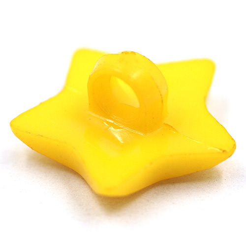 14803 Sullivans 15mm Kids Plastic Button With Shank - Yellow Star - 35 In A Tube