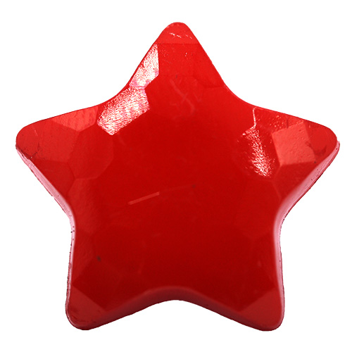 14804 Sullivans 15mm Kids Plastic Button With Shank - Red Star - 35 In A Tube