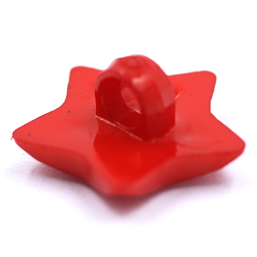 14804 Sullivans 15mm Kids Plastic Button With Shank - Red Star - 35 In A Tube