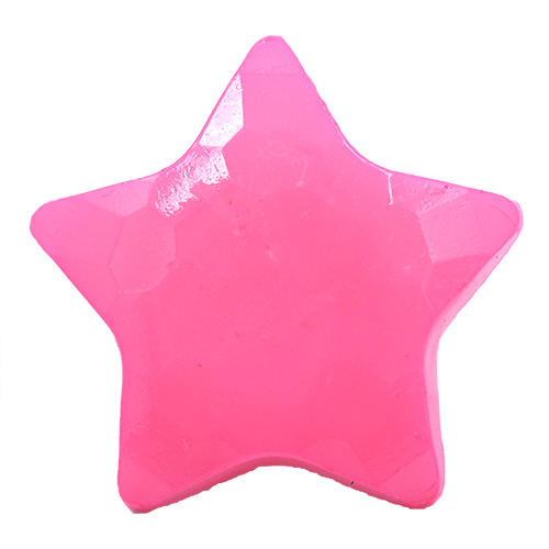 14806 Sullivans 15mm Kids Plastic Button With Shank - Pink Star - 35 In A Tube