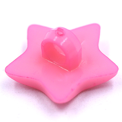 14806 Sullivans 15mm Kids Plastic Button With Shank - Pink Star - 35 In A Tube