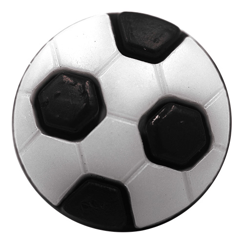 14815 Sullivans 12mm Kids Plastic Button With Shank - Black/white Football - 35 In A Tube