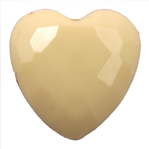 14822 Sullivans 15mm Kids Plastic Button With Shank - Cream Heart - 35 In A Tube