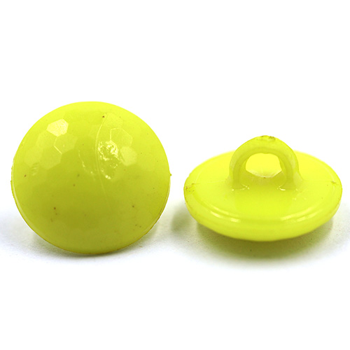14824 Sullivans 15mm Kids Plastic Button With Shank - Yellow Round Ball - 35 In A Tube