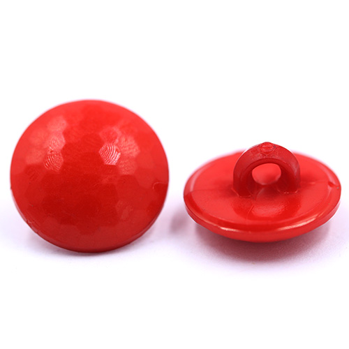 14825 Sullivans 15mm Kids Plastic Button With Shank - Red Round Ball - 35 In A Tube