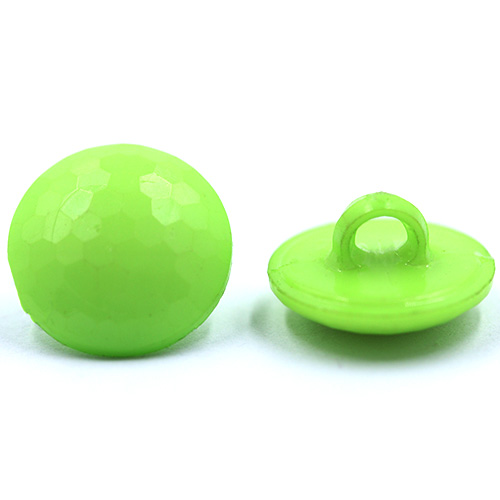 14826 Sullivans 15mm Kids Plastic Button With Shank - Lime Round Ball - 35 In A Tube
