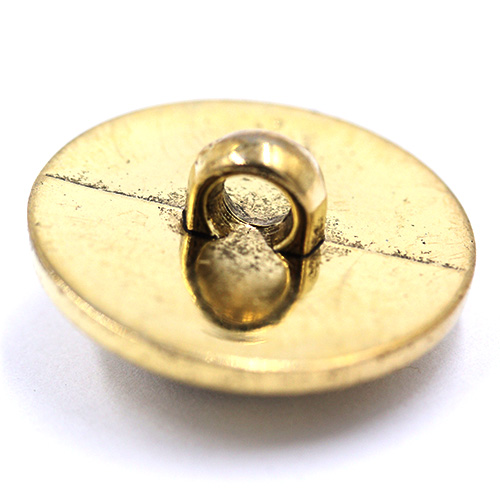 14840 Sullivans 21mm Round Plastic Button With Crest & Shank - Gold - 15 In A Tube