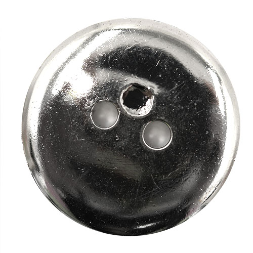 14880 Sullivans 15mm Round Plastic Button 2 Hole - Line Patterned - Silver - 19 In A Tube 