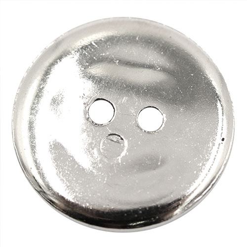 14881 Sullivans 18mm Round Plastic Button 2 Hole- Line Patterned - Silver - 14 In A Tube 