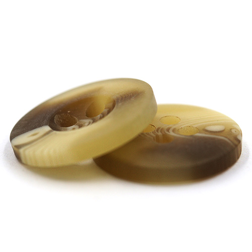 14887 Sullivans 17mm Round Plastic Button 2 Hole - Fawn/brown - 40 In A Tube 