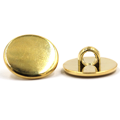 14890 Sullivans 15mm Plain Round Plastic Shank Button - Gold - 26 In Tube
